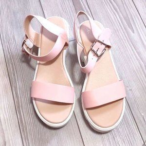 READYSALTED Casual Summer Platform Wedge Double Band Sandals Sz 7